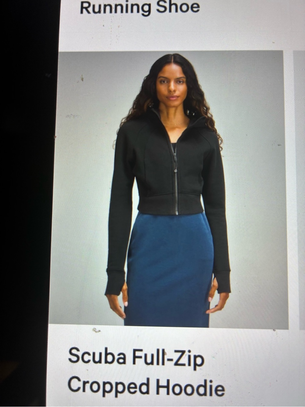 lululemon athletica Scuba Full-Zip Cropped Hoodie - Black